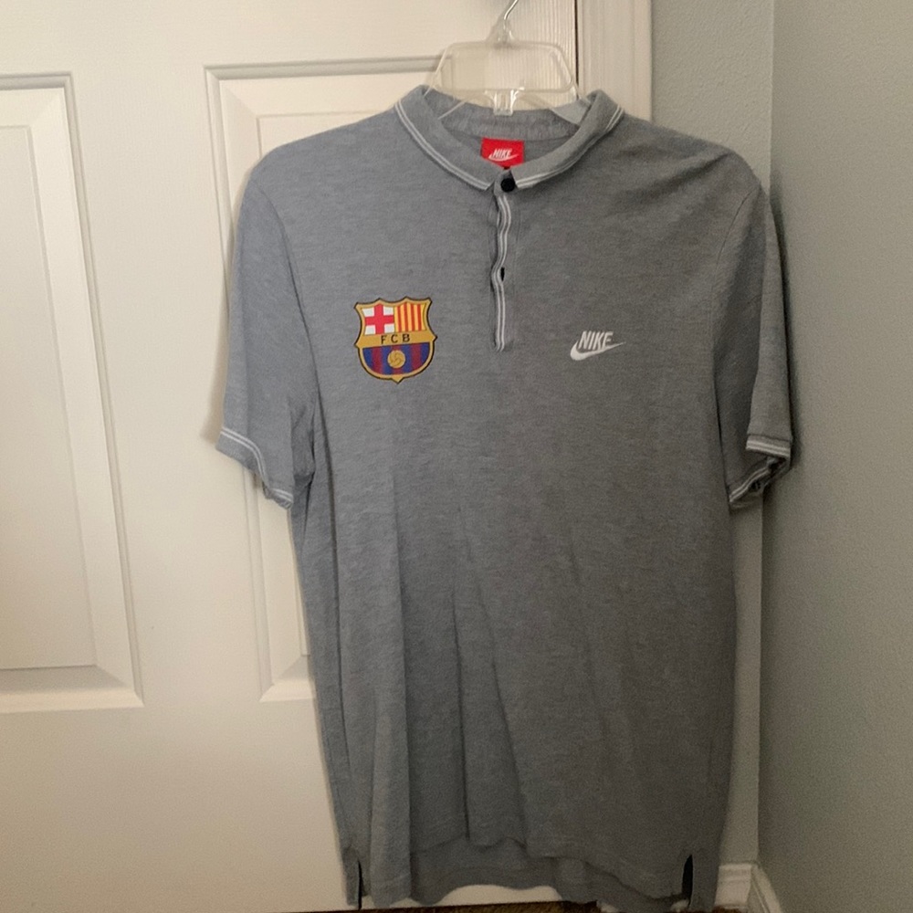 Grey Barcelona large polo. Bought at Camp Nou in Barcelona
